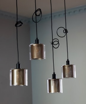Lustre de style industriel